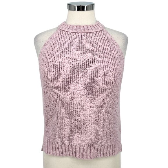 J. Crew Sweater Tank Top Halter Neck Pink Size Small - Picture 1 of 8